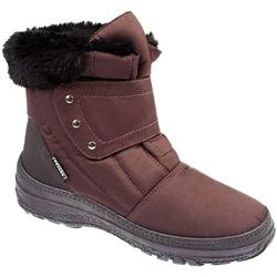 Female Stella Textile Upper Boots in Black, Burgundy