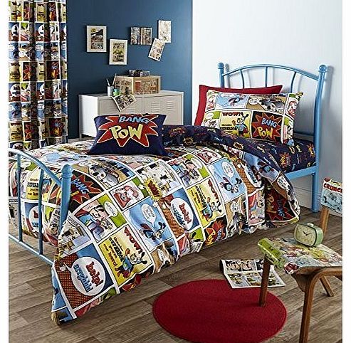 SUPER DOG KIDS DOUBLE REVERSIBLE COTTON BLEND DUVET COVER SET #PIRTSCIMOC *TUR*