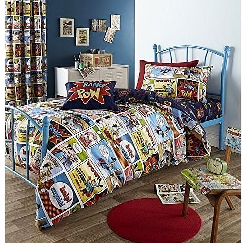 SUPER DOG KIDS SINGLE REVERSIBLE COTTON BLEND DUVET COVER SET #PIRTSCIMOC *TUR*