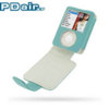 Pdair Leather Flip Case for iPod Nano 3G - Aqua