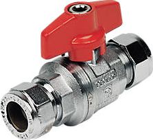 Pegler, 1228[^]29086 Yorkshire Tee Ball Valve 15mm Red 29086