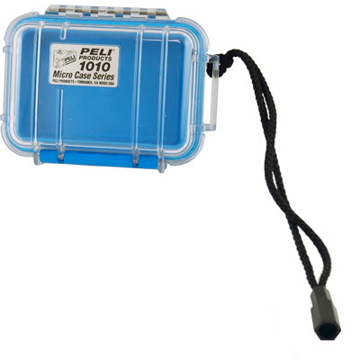 Peli 1010 Microcase Clear with Blue Liner