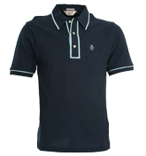 Earl Black Iris Pique Polo Shirt