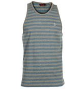 Rain Heather Stripe Sleeveless T-Shirt