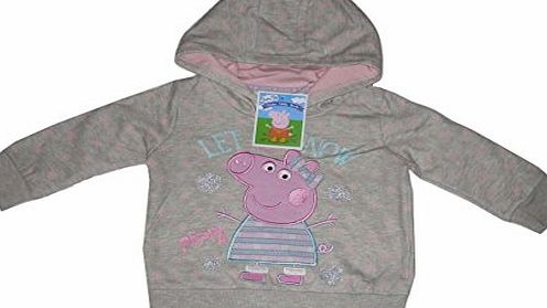 Peppa Pig GIRLS JUMPER HOODIE SWEATSHIRT PEPPA PIG OFFICIAL 1-7 YEARS (12-18 months)