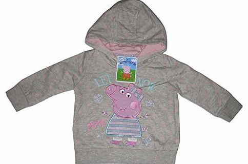 GIRLS JUMPER HOODIE SWEATSHIRT PEPPA PIG OFFICIAL 1-7 YEARS (3-4 years)