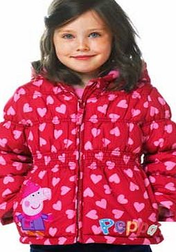 Peppa Pig Girls Pink Padded Jacket - 2-3 Years