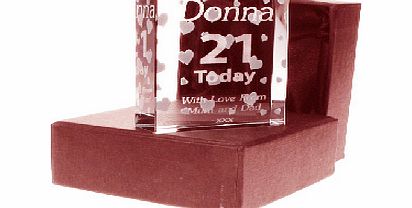 Personalised 21st Birthday Jade Block For Her