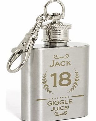 Age Crest 1oz Hip Flask Keyring