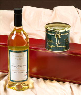 personalised Australian Chardonnay, Toffee Tin