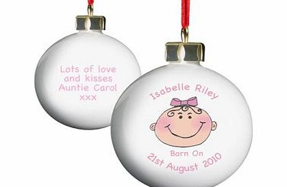 Baby Girl Keepsake Bauble