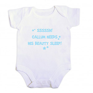 personalised Beauty Sleep Vest Blue