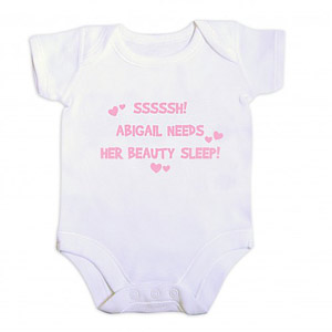 personalised Beauty Sleep Vest Pink