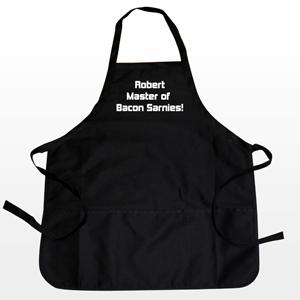 Personalised Black Apron