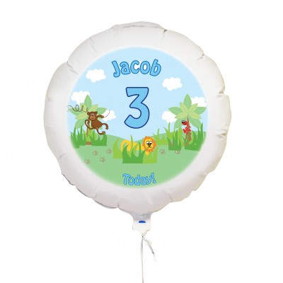 Personalised Blue Animal Balloon