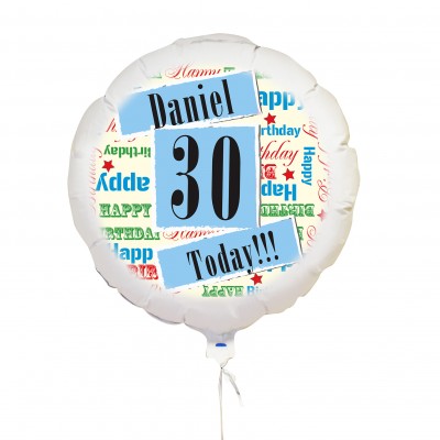 Personalised Blue Birthday Balloon