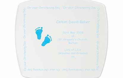 Blue Footprints Plate