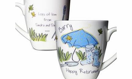 Personalised Blue Umbrella Mug