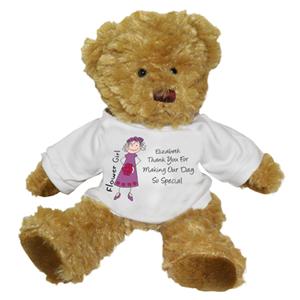 Cartoon Flower Girl Teddy