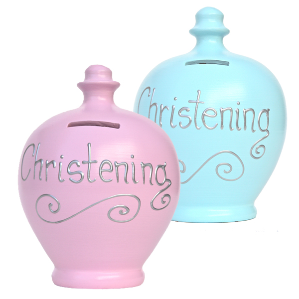 Personalised Christening Terramundi Money Pot Blue