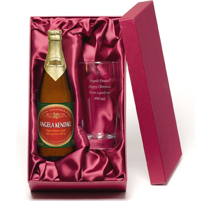 Personalised Christmas Cider Gift Set