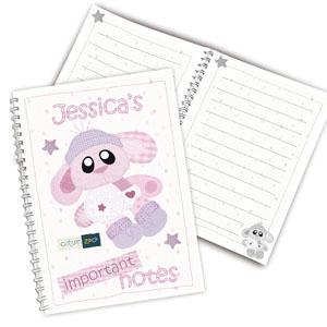 Personalised Cotton Zoo Bobbin the Bunny Notebook