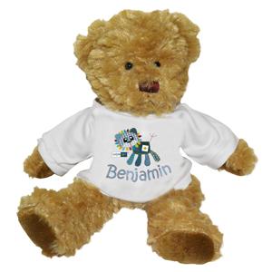 Personalised Cotton Zoo Denim the Lion Teddy