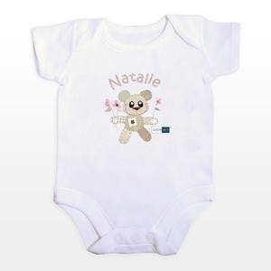 Personalised Cotton Zoo Girls Tweed the Bear Vest