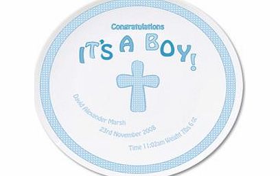 Cross Its a Boy Plate