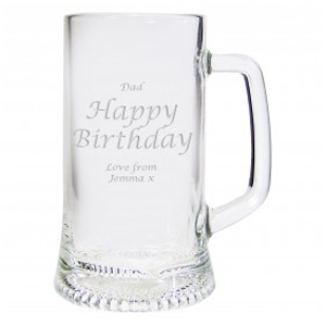 personalised Crystal Pint Tankard