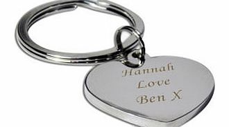 Personalised Diamante Heart Keyring