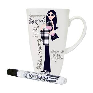 Personalised Fabulous Mummy To Be Message Mug