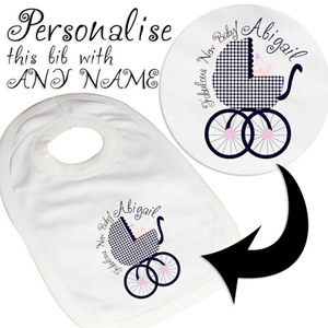 personalised Fabulous New Baby Girl Bib