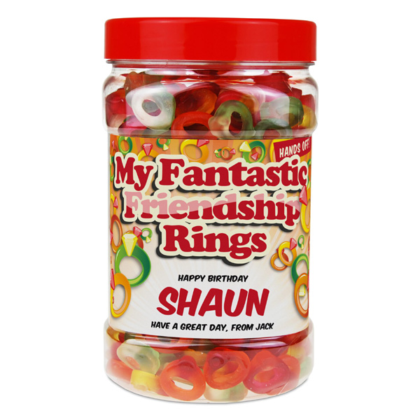 Personalised Fantastic Friendship Rings Jar