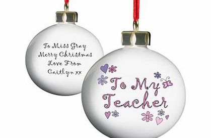 Flowers Teacher Bauble