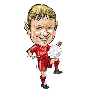 Personalised Football Caricatures - Black Frame