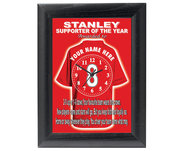 personalised Football Clock - Accrington Stanley (Stanley)