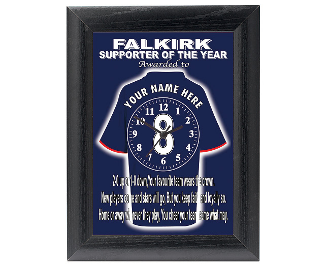 personalised Football Clock - Falkirk