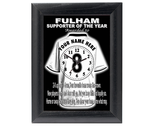 personalised Football Clock - Fulham