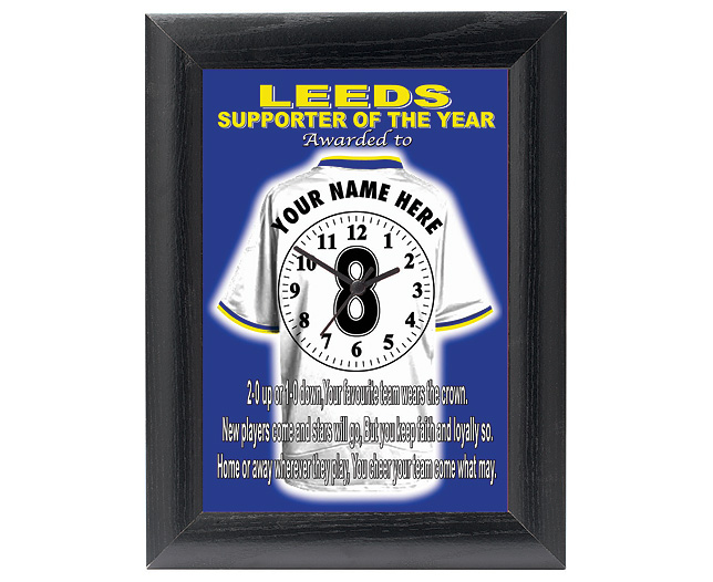 personalised Football Clock - Leeds United