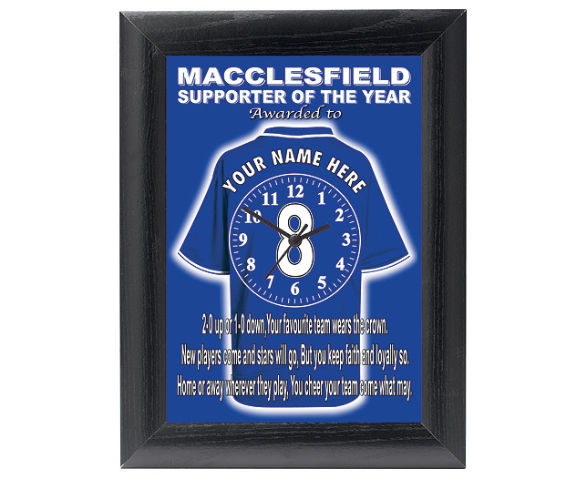 personalised Football Clock - Macclesfield Town