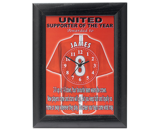 personalised Football Clock - Manchester Utd (United)