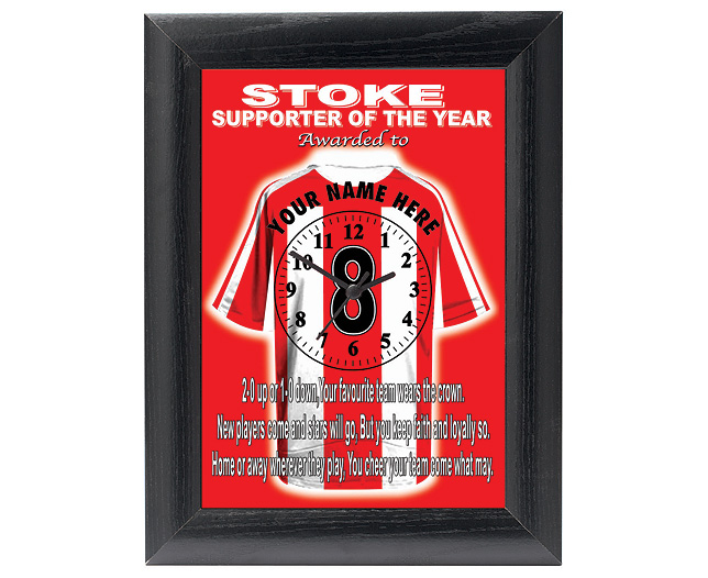 personalised Football Clock - Stoke City