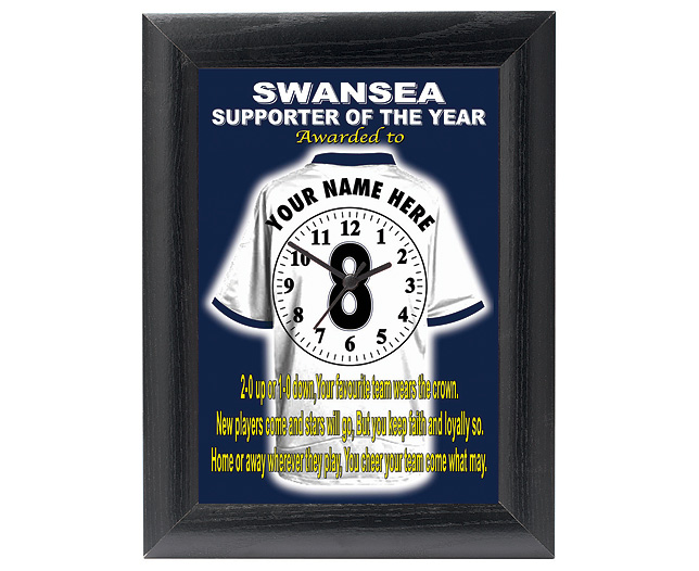 personalised Football Clock - Swansea City