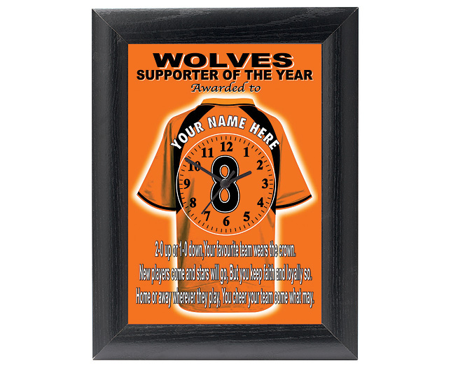 personalised Football Clock - Wolverhampton