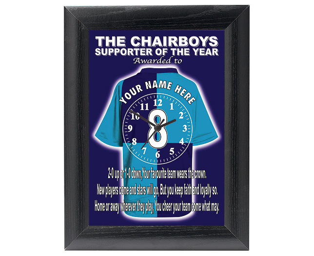 personalised Football Clock - Wycombe Wanderers