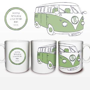 Green Camper Van Mug