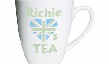 Personalised Green Union Jack Small Latte Mug