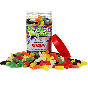 Personalised Jelly Babies Sweetie Jar