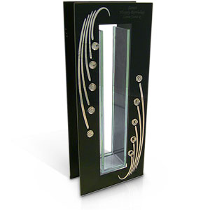 personalised Jewel Black Mirror Vase